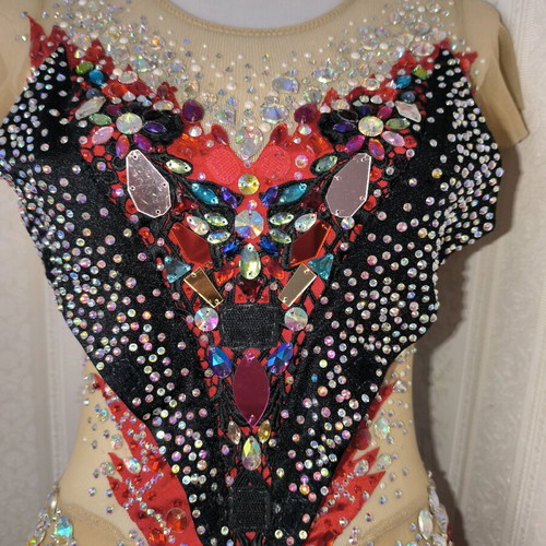 Rhythmic gymnastics leotard new, size youth-woman, Alexandria Soldatova replica