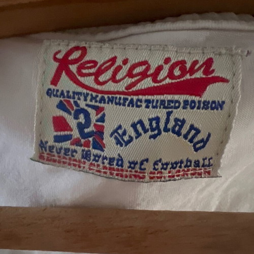 Religion collectible shirt like new, white, size S