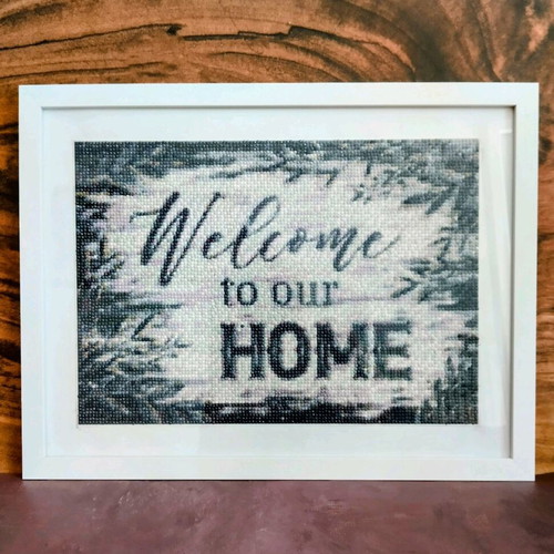 Handmade wall frame painting with diamonds custom order