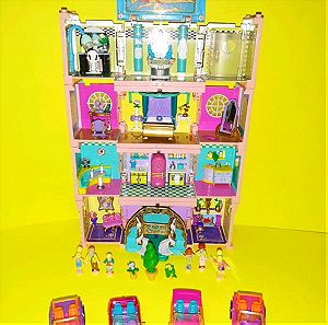 Vintage polly pocket Bluebird 1999 Dream Builders Deluxe Mansions and 4 cars πακετο