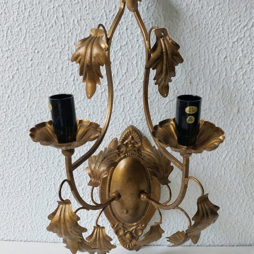 Brass wall light fixture antique style, new