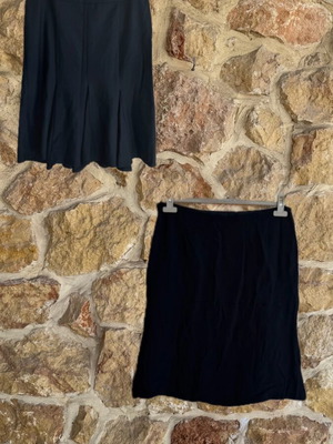 Set of 2 Vintage Benetton Midi Skirts like new, sizes 44 & 46, black