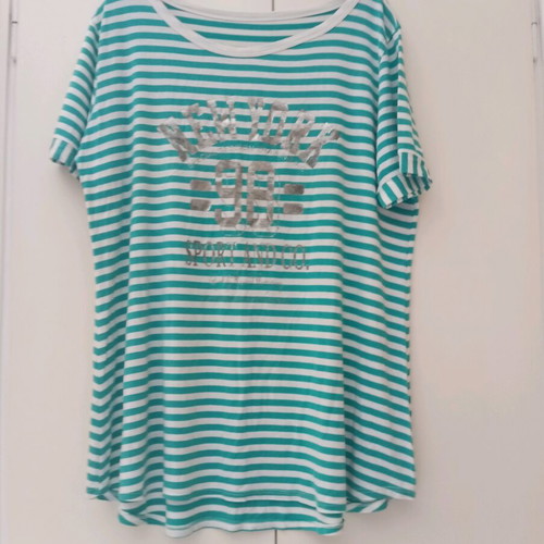 Cotton striped t-shirt used, sizes XL and XXL