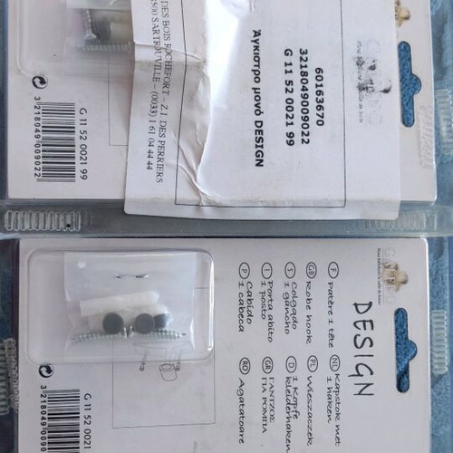 Towel hooks and hangers new, set of 2, silver-black matte