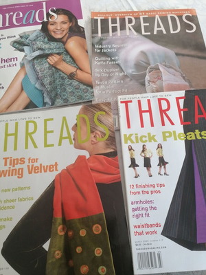 Threads magazines like new, 120 issues, English sewing period 1996-2005