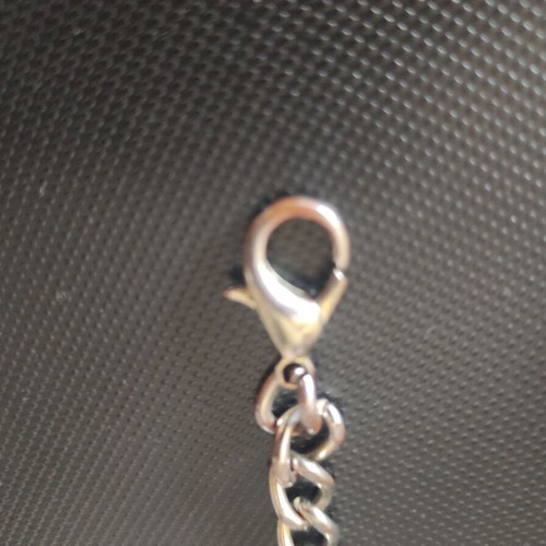 Trussardi bag charm new, silver and gold tone