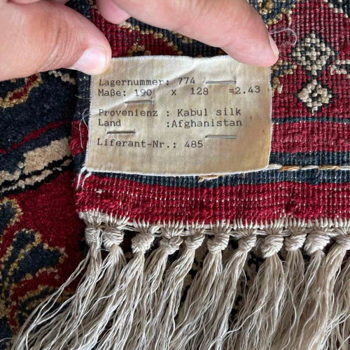 Kabul silk handmade rug new, rare collectible museum-quality silk