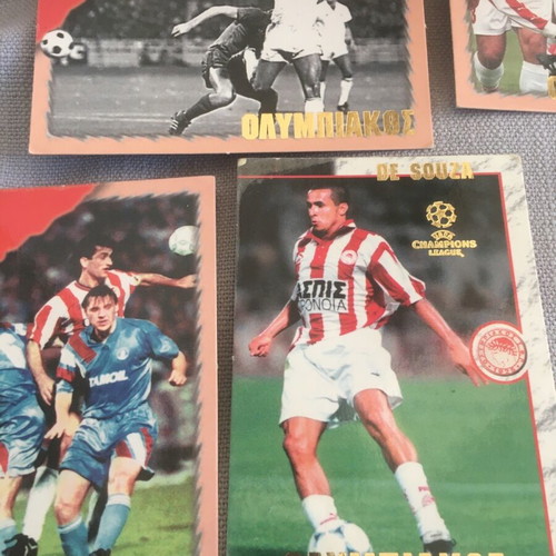 Golden Olympiakos Champions League 98 Cards like new, vintage