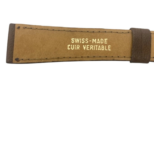 Longines leather watch strap new 18mm brown men's