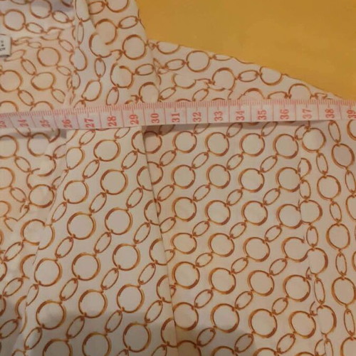 Mango MNG Suit women's shirt with chain print and tie, like new, size S