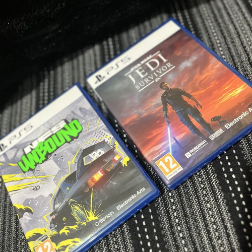 PlayStation 5 games Jedi Survivor unused and NFS used a few times