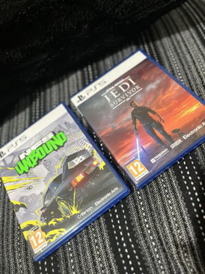 PlayStation 5 games Jedi Survivor unused and NFS used a few times