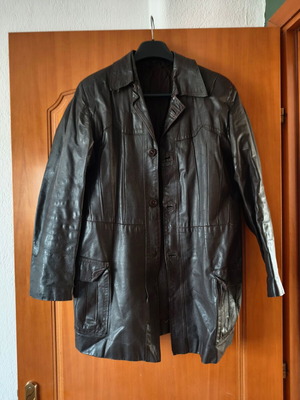 Women's leather jacket used, brown