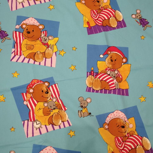 Blue Teddy Bear Bedding Set used, duvet cover and pillowcase