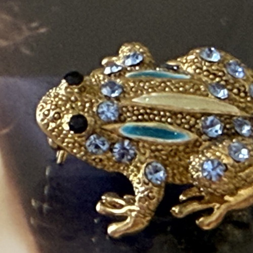 Vintage Czechoslovakian Frog Brooch custom jewellery like new