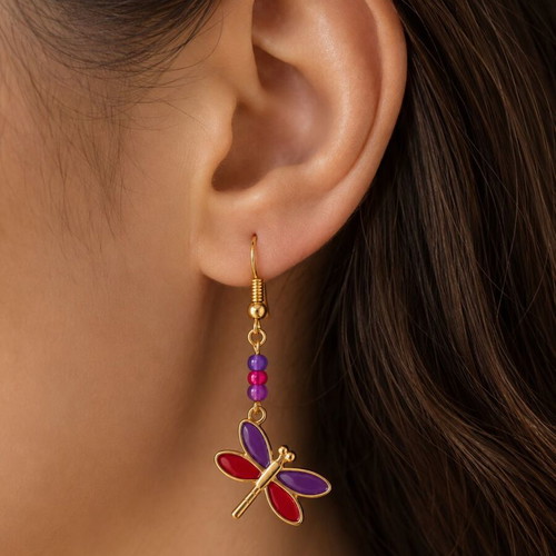 Handmade Boho Earrings Dragonfly Dance in 6+ Colors new