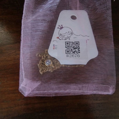 Pendant faux gold with iridescent rhinestones, new, NORA'S