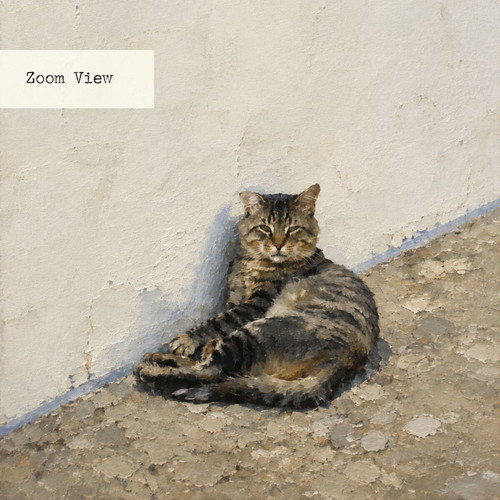 Set of 2 Tiger Cat Prints 10x15 with Black Frame