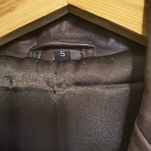 Fullah Sugah leather jacket brown like new, stonewashed