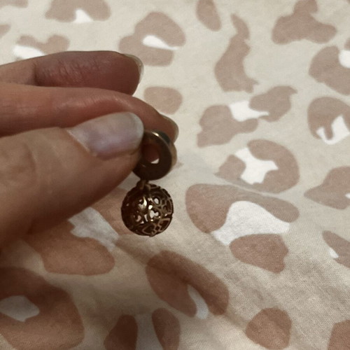 Pandora charm pendant sterling silver like new, gold tone