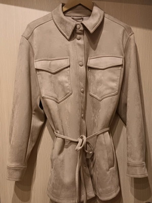 Marks and Spencer women's suede-like coat new, beige, size 4XL