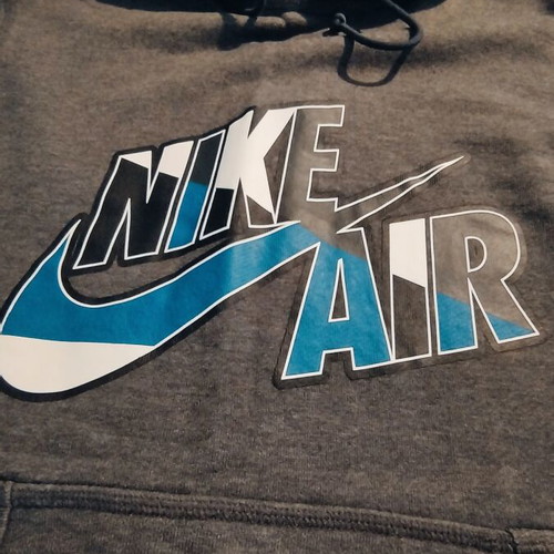 Nike hoodie, medium, grey and blue