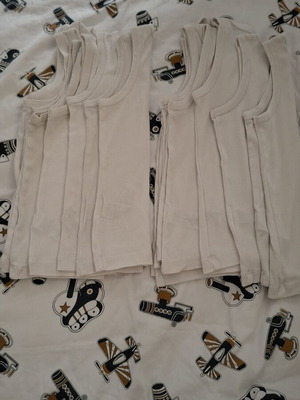 Next sleeveless shirts pack of 10 used, 100% cotton, white, size 104 cm
