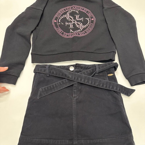 Guess sweatshirt and Massimo Dutti skirt like new, black