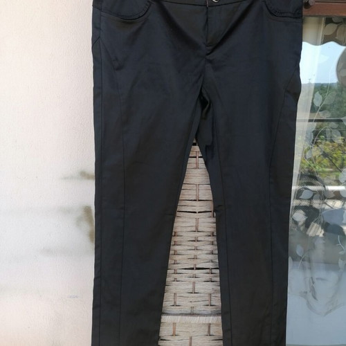 A-Style women's vintage pants refurbished, size M 38 10, black