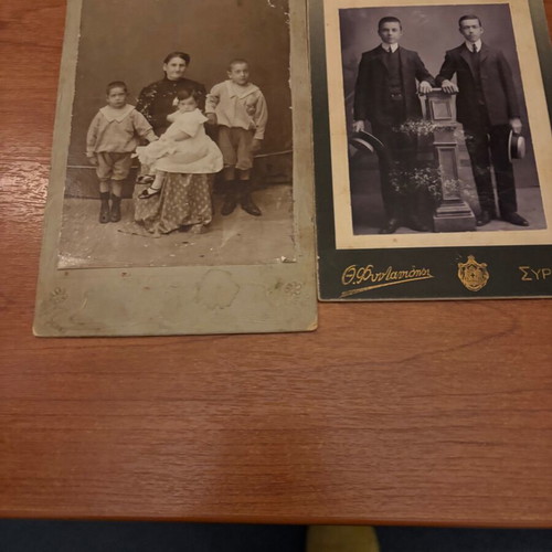 Collectible thick paper photos used, set of 3