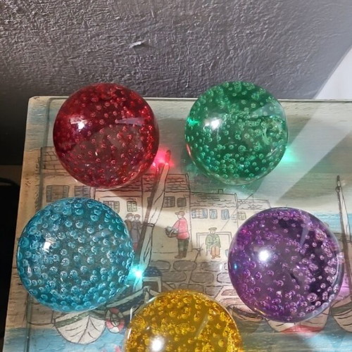 Glass decorative spheres like new, 10 cm perimeter