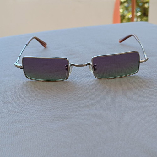 Vintage Y2K ONYX Street sunglasses metal rectangle purple green heart detail like new