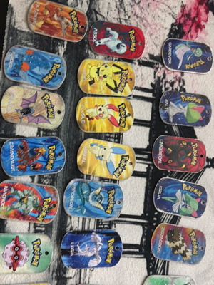 Pokémon μεταχειρισμένα μεταλλικά tags 2006, σετ 37 τεμαχίων