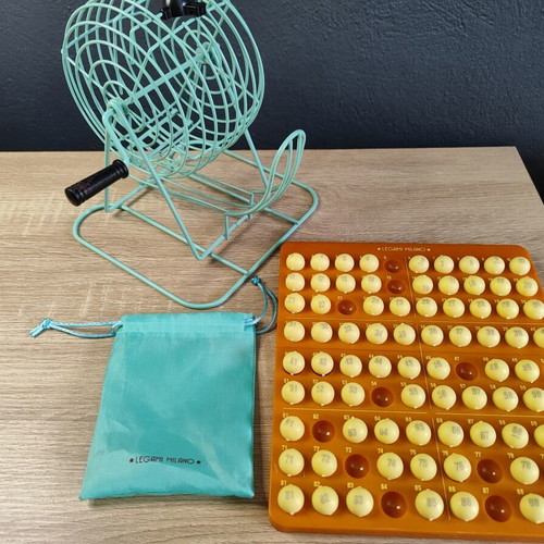 Legani Lotto Bingo decorative game used, missing 10 numbers