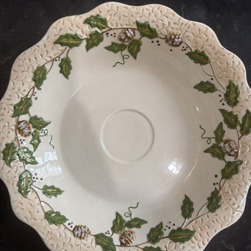 Floral serving platter