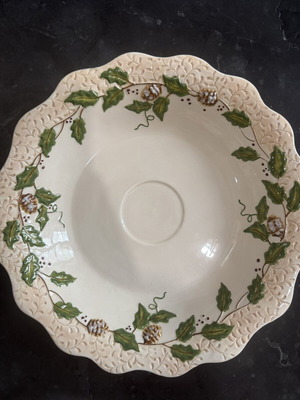 Floral serving platter