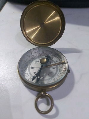 Vintage German pocket compass used