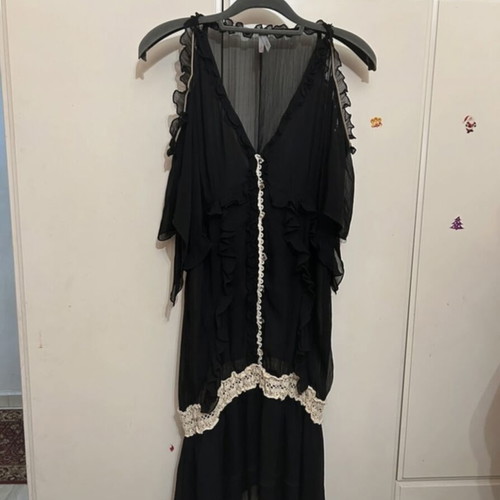 Chiffon dress new, black, Mat, size S