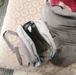 Adidas small gym backpack used, gray