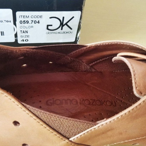 Leather women's shoes Gianna Kazakou