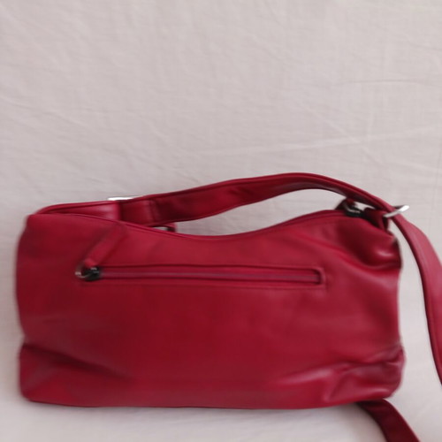 Italian handbag like new, red eco leather