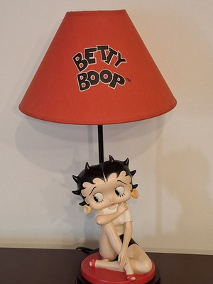 Betty Boop ceramic table lamp 2005, fabric shade