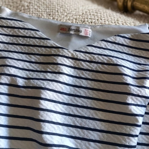 Mini dress striped Bershka new, size small, black and white