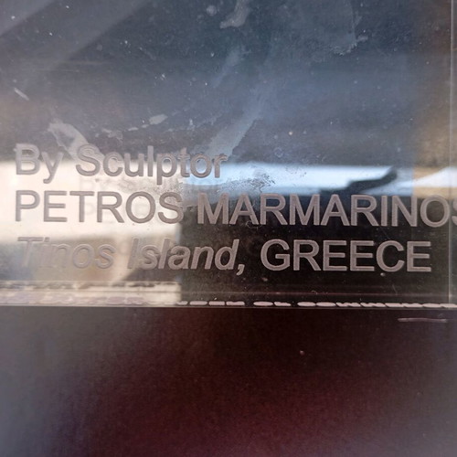 Marble sculpture used, commemorative from annual dinner dance