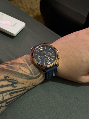 Tommy Hilfiger 1791474 wristwatch blue rosegold