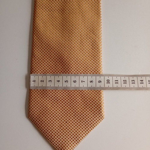 Lanvin silk tie like new, gold cream color