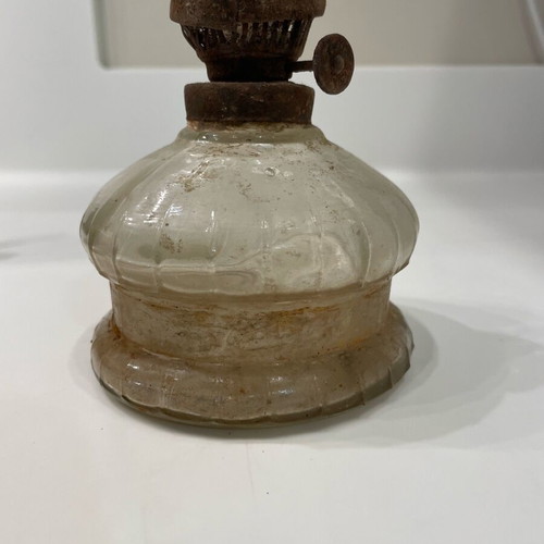 Pitsos oil lamp used, antique