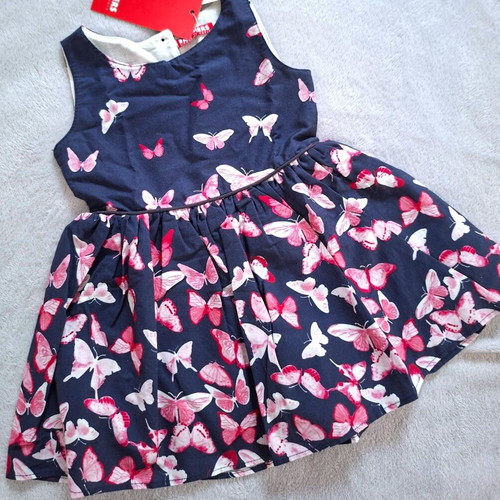Energiers dress for girl with butterflies size 92 cm new, blue