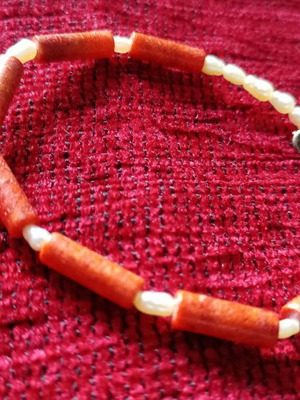 Coral and pearl bracelet used