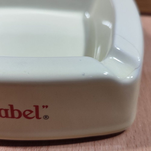 Dewar's White Label scotch whisky ceramic ashtray used